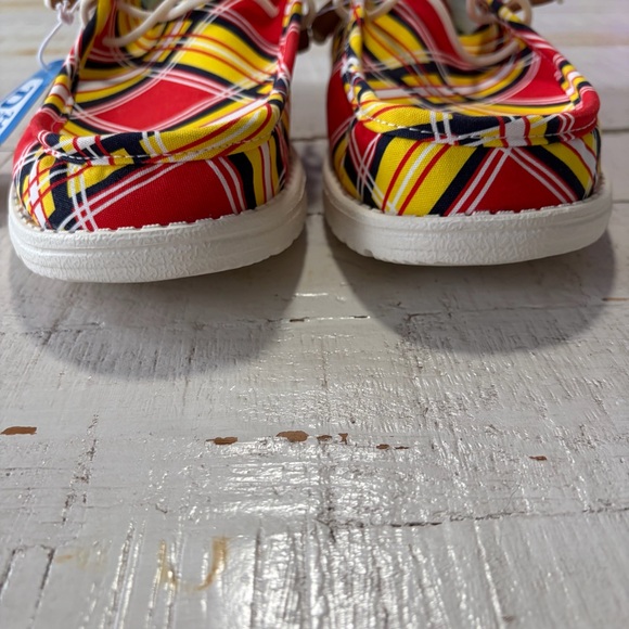 Hey Dude x Caddyshack NWT size 11 Men’s Wally Slip On Plaid Canvas Loafers Golf - Picture 8 of 12